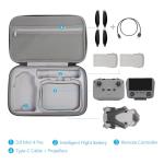 JSVER Carrying Case for DJI Mini 4 Pro PU Leather Travel Storage Case Compatible with DJI Mini 4 Pro Fly More Combo Drone, Support 2 batteries and Remote Controller Accessories