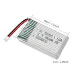 HAWK'S WORK 2 Pcs 3.7V Lipo Battery, 300 mAh Rechargeable Lithium Polymer Battery for RC Plane Helicopter Drone All Models & Toys (PH1.25 Connector)