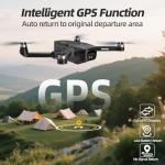 GPS Drone with 1080P Camera, 4.5" FPV Screen, 5GHz Transmission Foldable Drone with Brushless Motor, Auto Return Follow Me & 32G SD Card, Gesture Control, Optical Flow for Adults/Beginners