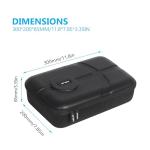 JSVER Carrying Case for DJI Mini 4 Pro PU Leather Travel Storage Case Compatible with DJI Mini 4 Pro Fly More Combo Drone, Support 2 batteries and Remote Controller Accessories