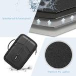 JSVER Carrying Case for DJI Mini 4 Pro PU Leather Travel Storage Case Compatible with DJI Mini 4 Pro Fly More Combo Drone, Support 2 batteries and Remote Controller Accessories