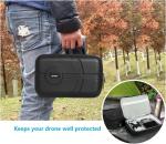 JSVER Carrying Case for DJI Mini 4 Pro PU Leather Travel Storage Case Compatible with DJI Mini 4 Pro Fly More Combo Drone, Support 2 batteries and Remote Controller Accessories