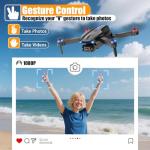 X-shop Drone with 1080P Camera for Kids Adults, Foldable RC Quadcopter with One Key Take Off/Land, Gesture Selfie, 3D Flip, 2 Batteries, Carrying Case, Toy Gift for Beginners