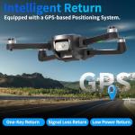 LE-IDEA GPS Drones with Camera for Adults 4k Professional, IDEA36LCD Drones with 4.5-inch LCD Screen Brushless Motor, Auto Return, Follow Me, One Key Start, Foldable RC Quadcopter for Beginners