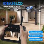 LE-IDEA GPS Drones with Camera for Adults 4k Professional, IDEA36LCD Drones with 4.5-inch LCD Screen Brushless Motor, Auto Return, Follow Me, One Key Start, Foldable RC Quadcopter for Beginners