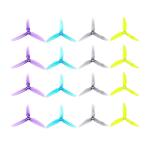 16pcs HQProp More Durable Smoother 5x4.3x3V2S Tri-Blade FPV Propeller Freestyle 5 Inch Props for RC Drone Quads Quadcopter Multirotor for iFlight Nazgul Evoque F5 Geprc