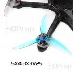 16pcs HQProp More Durable Smoother 5x4.3x3V2S Tri-Blade FPV Propeller Freestyle 5 Inch Props for RC Drone Quads Quadcopter Multirotor for iFlight Nazgul Evoque F5 Geprc