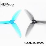 16pcs HQProp More Durable Smoother 5x4.3x3V2S Tri-Blade FPV Propeller Freestyle 5 Inch Props for RC Drone Quads Quadcopter Multirotor for iFlight Nazgul Evoque F5 Geprc