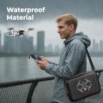 YOREPEK Travel Case for DJI Mini 4K/2/2 SE, Portable Lightweight PU Carrying Case for DJI Mini 4K Drone Fly More Combo Accessories, Shockproof Waterproof Storage Bag with Shoulder Strap