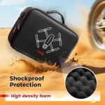 YOREPEK Travel Case for DJI Mini 4K/2/2 SE, Portable Lightweight PU Carrying Case for DJI Mini 4K Drone Fly More Combo Accessories, Shockproof Waterproof Storage Bag with Shoulder Strap