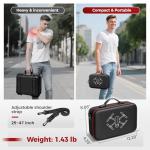 YOREPEK Travel Case for DJI Mini 4K/2/2 SE, Portable Lightweight PU Carrying Case for DJI Mini 4K Drone Fly More Combo Accessories, Shockproof Waterproof Storage Bag with Shoulder Strap