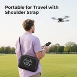 YOREPEK Travel Case for DJI Mini 4K/2/2 SE, Portable Lightweight PU Carrying Case for DJI Mini 4K Drone Fly More Combo Accessories, Shockproof Waterproof Storage Bag with Shoulder Strap