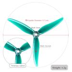 16pcs Fpv Drone Props Propeller: Gemfan 51466 V2 Hurricane MCK Tri-Blade 5 Inch Props for 4S 6S FPV Freestyle Racing, 8xCW 8xCCW