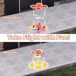 Drone for Kids with Colorful Light, Mini Indoor Drone Toy with 360° Flip, Altitude-Hover, Self-Rotation, 3 Speed Modes, Small Rc Drone Quadcopter with 2 Batteries for Boys Girls and Beginners