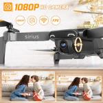 Foldable Drones for Kids Beginners - With 1080P HD Camera, FPV Remote Control Quadcopter, One Key Start/Land, Altitude Hold, 2 Batteries RC Helicopter Toys Gifts for Boys (Raven)