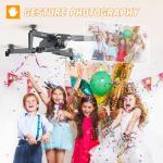 Foldable Drones for Kids Beginners - With 1080P HD Camera, FPV Remote Control Quadcopter, One Key Start/Land, Altitude Hold, 2 Batteries RC Helicopter Toys Gifts for Boys (Raven)