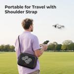 YOREPEK Travel Case for DJI NEO Fits RC-N3/RC-2 Remote Controller, Portable Lightweight PU Carrying Case for DJI NEO Drone Fly More Combo Accessories, Shockproof Waterproof Shoulder Storage Bag