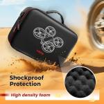 YOREPEK Travel Case for DJI NEO Fits RC-N3/RC-2 Remote Controller, Portable Lightweight PU Carrying Case for DJI NEO Drone Fly More Combo Accessories, Shockproof Waterproof Shoulder Storage Bag