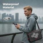 YOREPEK Travel Case for DJI NEO Fits RC-N3/RC-2 Remote Controller, Portable Lightweight PU Carrying Case for DJI NEO Drone Fly More Combo Accessories, Shockproof Waterproof Shoulder Storage Bag