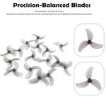 HOPLEX 16pcs Gemfan 40mm 1611 3-Blade PC Propeller 1.5mm for 1102, 0802SE Brushless Motors, for 2S FPV Racing Freestyle Drone Like Pavo Femto Brushless Quadcopter