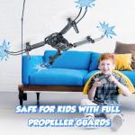 NEHEME Drones for Kids with Camera - Remote Control Helicopter Toys Gifts for Boys Girls, 1080P HD FPV RC Quadcopter for Adults, One Key Start/Land, Altitude Hold, Gravity Control, 2 Batteries, Black