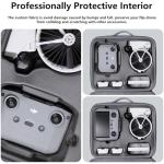 Portable Carrying Case for DJI Flip Fly More Combo Drone - Protective Hard Shell Travel Storage Bag with Removable Shoulder Strap