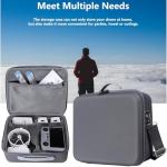 Portable Carrying Case for DJI Flip Fly More Combo Drone - Protective Hard Shell Travel Storage Bag with Removable Shoulder Strap