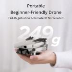 Specta Mini Drone with Camera 4K for Adults, 32800ft FPV Transmission, Easy to Fly, 3 Aixs Gimbal, 31-Min Flight, 4K/30fps, Under 249g Portable Drone for Beginners