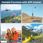 GPS Drone with 4K Camera for Adults, Foldable RC Quadcopter with 1312ft Range Video Transmission, 40 Mins Flight Time, Auto Return, Follow Me, Circle Fly, Waypoint Fly, Gesture Control