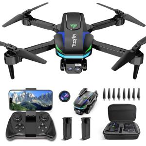 Drone with Dual 1080P FHD Cameras for Beginners, Adults & Kids, WiFi FPV, Under 249g, 90° Adjustable Shock-Absorbing Lens, 26-Min Flight, Headless Mode, Altitude Hold, Auto Power-Off, 2.4G Transmission, Foldable — RC Quadcopter Gift