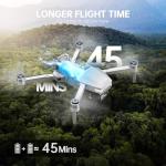 GPS Drone with Camera 4K, 2 Battery One Key Start Under 249g, 45 Mins Flight, Brushless Motor, Auto Follow