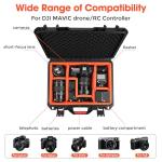 STARTRC VCR Camera Hard Cases DSLR SLR Lenses Waterproof Travel Protection Dividers For DJI Mavic/Air/Mini Drones for Sony FE 400-800mm f/6.3-8 G OSS For Gopro (Only Case) 16.2x12.8x7inch