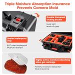 STARTRC VCR Camera Hard Cases DSLR SLR Lenses Waterproof Travel Protection Dividers For DJI Mavic/Air/Mini Drones for Sony FE 400-800mm f/6.3-8 G OSS For Gopro (Only Case) 16.2x12.8x7inch