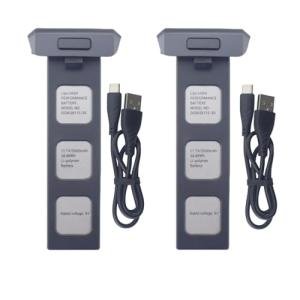 Fytoo 2PCS 3S 11.1V 2600mah Lithium Battery with 2PCS USB Charging Cable for SJRC F7 F7pro F7S F7GB2 9800FT RC Aerial RC Drone Spare Parts Quadcopter Battery