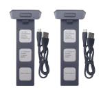 Fytoo 2PCS 3S 11.1V 2600mah Lithium Battery with 2PCS USB Charging Cable for SJRC F7 F7pro F7S F7GB2 9800FT RC Aerial RC Drone Spare Parts Quadcopter Battery