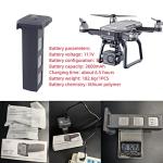 Fytoo 2PCS 3S 11.1V 2600mah Lithium Battery with 2PCS USB Charging Cable for SJRC F7 F7pro F7S F7GB2 9800FT RC Aerial RC Drone Spare Parts Quadcopter Battery