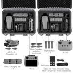 Hard Case for DJI Air 3S/Air 3 - Waterproof Carrying Cases, Portable Storage Bag Fits for DJI Fly More Combo, RC 2/RC-N2/RC-N3 Controller, Batteries, Charger, Cables, Accessories (Only Gray Case)