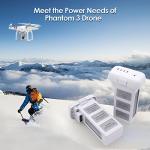 KUWATA Intelligent Flight Battery for DJI Phantom 3 Standard, Phantom 3 Professional, Phantom 3 Advanced, Phantom 3 SE, Phantom 3 4K, 4500mAh, Camera Drone Extended Battery
