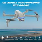 SIMREX GPS Drone with Camera for Adults 4K, 5G WiFi FPV Foldable RC Quadcopter, Brushless Motor, Gesture Control, Auto Return Home, Follow Me, Waypoint Flight(Gray)