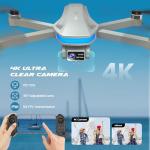 SIMREX GPS Drone with Camera for Adults 4K, 5G WiFi FPV Foldable RC Quadcopter, Brushless Motor, Gesture Control, Auto Return Home, Follow Me, Waypoint Flight(Gray)