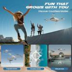 SIMREX GPS Drone with Camera for Adults 4K, 5G WiFi FPV Foldable RC Quadcopter, Brushless Motor, Gesture Control, Auto Return Home, Follow Me, Waypoint Flight(Gray)