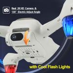 NewUpgraded Large Screen Remote Drones with Camera for Adults 4K, Sturdy Drones for Beginners Safe Auto Return Home, Follow Me, Under 250g, with 32GB SD Card, Cool Flash Lights, Waypoint Flight