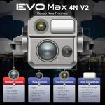 Autel Robotics EVO MAX 4N Drone, Starlight Night-Vision/Wide/Thermal/L~aser 4 Cameras in One UAV, A-Mesh 1.0, 720° Obstacle Avoidance, Triple Anti-Jamming, Hot-Swappable, 42 Mins, IP43, Autel SDK