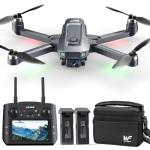 Drones with Camera for Adults 4K, WF33 GPS Foldable FPV Drone with 4.5" LCD Screen on Controller, Under 249g, Brushless Motor, Return Home, 5G Transmission, 40 Mins Flight Time, 8GB Card, for Beginners