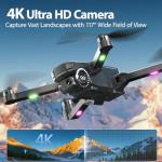 Drones with Camera for Adults 4K, WF33 GPS Foldable FPV Drone with 4.5" LCD Screen on Controller, Under 249g, Brushless Motor, Return Home, 5G Transmission, 40 Mins Flight Time, 8GB Card, for Beginners