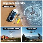 Drones with Camera for Adults 4K, WF33 GPS Foldable FPV Drone with 4.5" LCD Screen on Controller, Under 249g, Brushless Motor, Return Home, 5G Transmission, 40 Mins Flight Time, 8GB Card, for Beginners