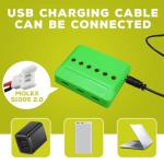 sea jump 6PCS 3.7V Lipo Battery 420mAh 25C with 6in1 Charger Molex Plug Compatible with Most RC Drone Quadcopters, Aerial Drones, Gliders, Robot Batteries