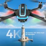 GPS Drone with 4K Camera for Adults,HD Screen Remote Control,2 Batteries Long Flight Time and Follow Me,Easy Fly Quadcopter for Beginner,GPS Auto Return,Brushless Motor,Carrying Bag,Under 250g