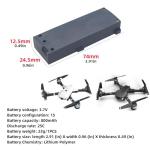 Fytoo 3.7V 800mah Li-Po Battery for YD XT-1 X-Pack 18 X-Pack Plus Folding Aerial Drone Smart Follow RC Quadcopter Battery Grey (3PCS)