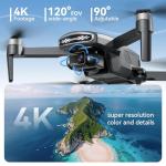 GPS Drone with Camera for Adults 4k,Brushless Motor, Auto Return Home, Follow Me,Optical Positioning,5G FPV Video Transmission,120°FOV Camera, 90°Adjustable Lens,2Batteries, Carrying Case,Under249g